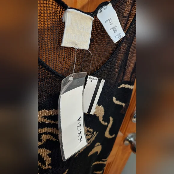 Tiger Knit dress by Italian Designer "Krizia Maglia" - RARE Vintage Collectible! - Picture 5 of 7